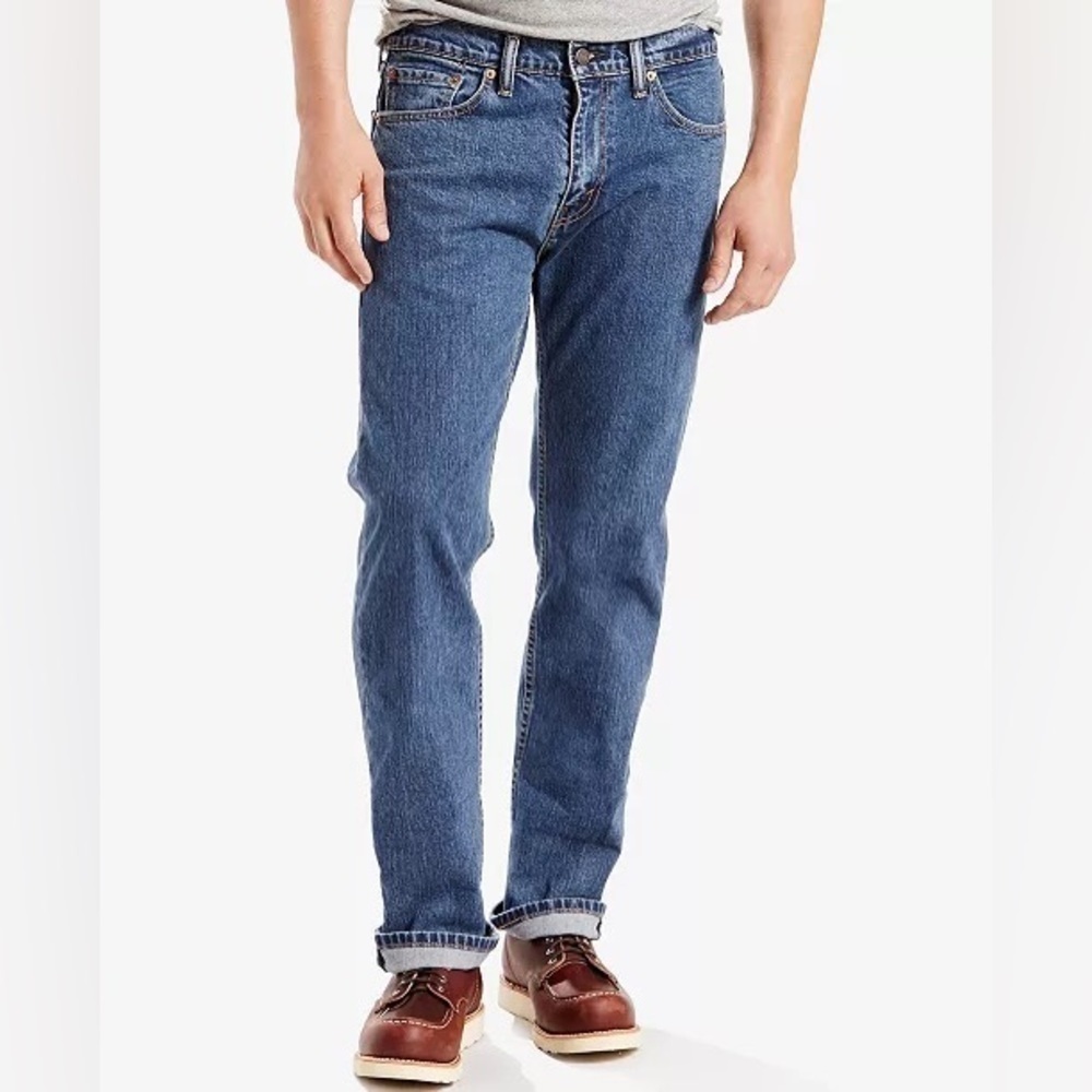 Mens 505 Regular Straight Fit Non Stretch Jeans W34 L30